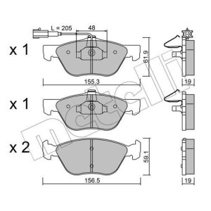 METELLI 22-0083-2 Klocki hamulcowe