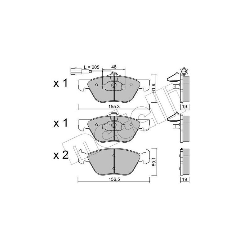 METELLI 22-0083-2 Plaquettes de frein