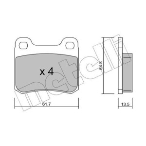 METELLI 22-0092-0 Plaquettes de frein Arrière pour