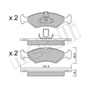 METELLI 22-0093-0 Brake Pads Set