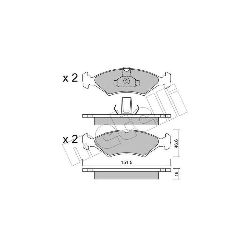 METELLI 22-0093-0 Plaquettes de frein