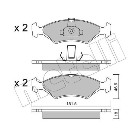 METELLI 22-0093-0 Plaquettes de frein