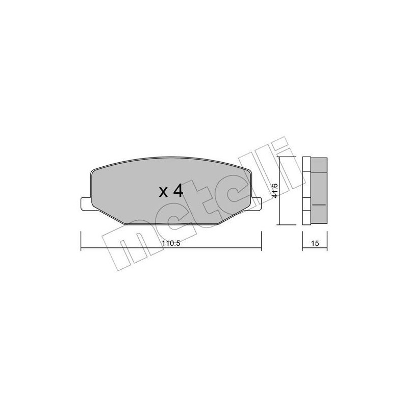 METELLI 22-0097-0 Bremsbeläge Vorne für