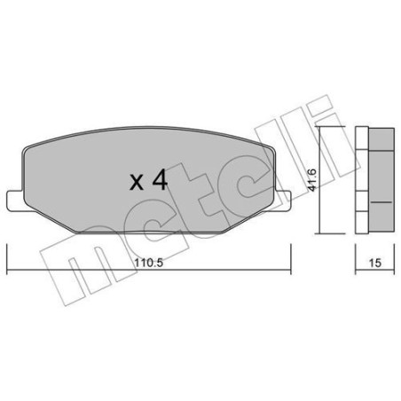 METELLI 22-0097-0 Brake Pads Set Front for