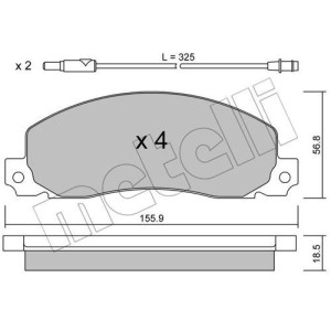 METELLI 22-0098-0 Plaquettes de frein