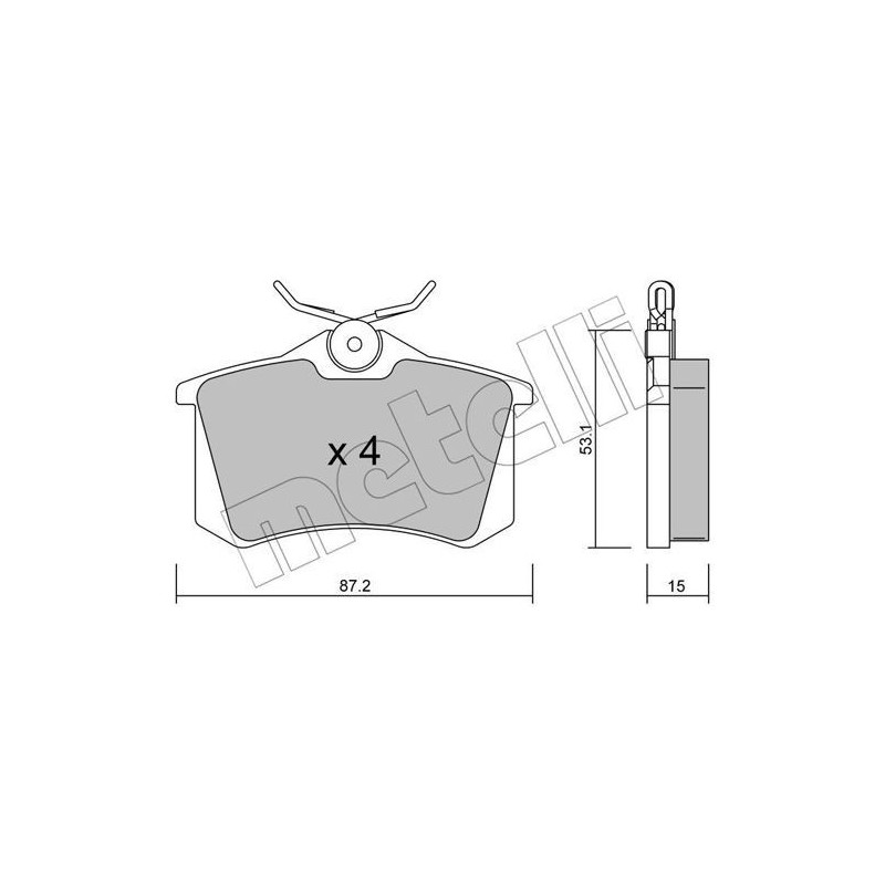 METELLI 22-0100-0 Brake Pads Set Rear for