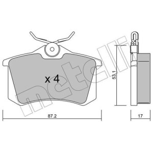 METELLI 22-0100-1 Pastiglie freno