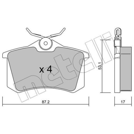 METELLI 22-0100-1 Bremsbeläge