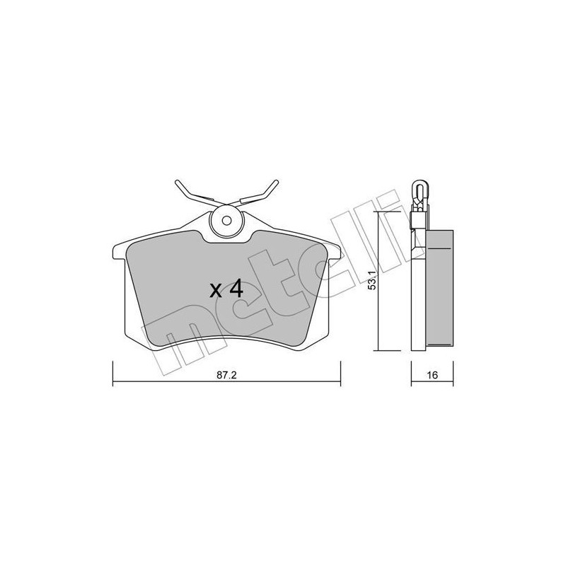 METELLI 22-0100-2 Plaquettes de frein