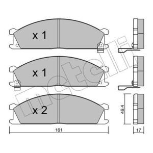 METELLI 22-0107-1 Pastillas de freno Delantero para
