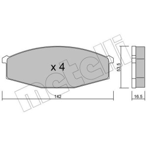 METELLI 22-0110-0 Pastiglie freno Anteriore per