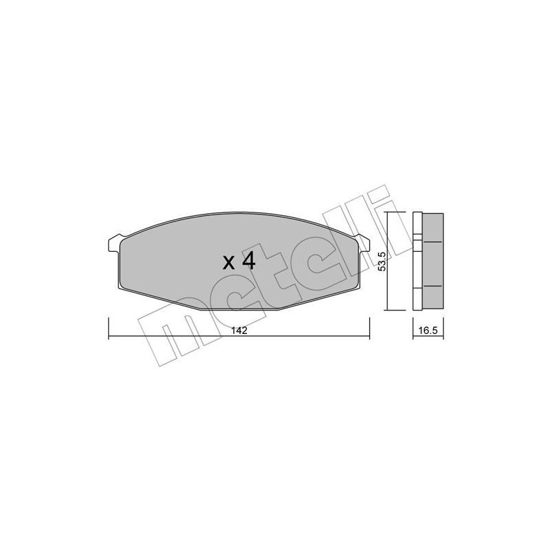 METELLI 22-0110-0 Klocki hamulcowe Przód dla
