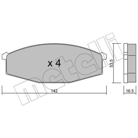 METELLI 22-0110-0 Pastillas de freno Delantero para