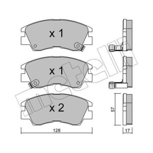 METELLI 22-0115-0 Bremsbeläge Vorne für