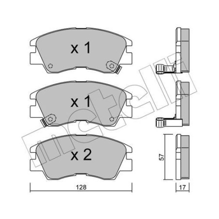 METELLI 22-0115-0 Brake Pads Set Front for