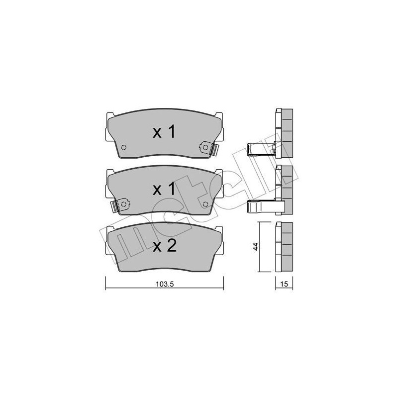 METELLI 22-0116-0 Bremsbeläge Vorne für