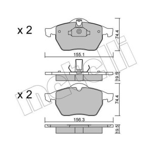METELLI 22-0118-0 Pastillas de freno Delantero para
