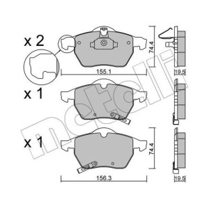 METELLI 22-0118-2 Plaquettes de frein