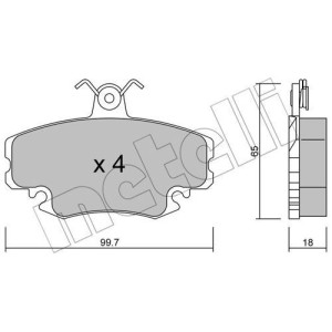 METELLI 22-0120-0 Brake Pads Set Front for