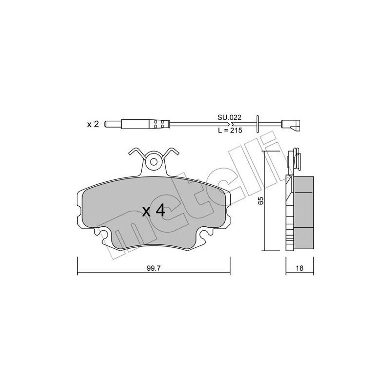 METELLI 22-0120-0K Brake Pads Set Front for