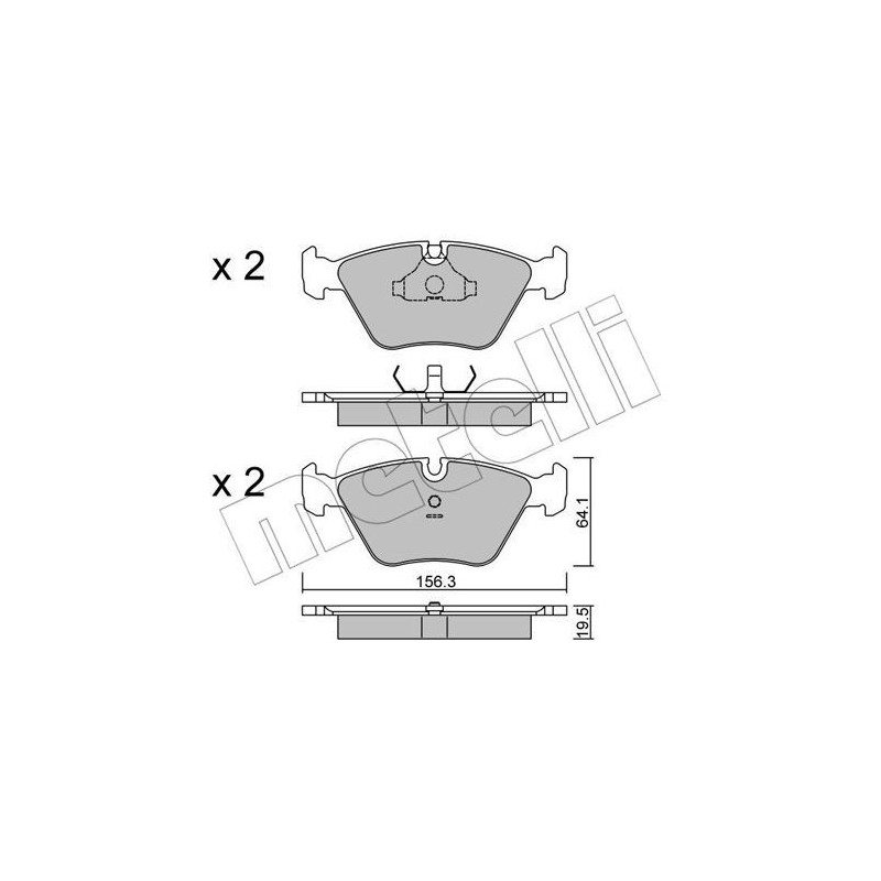 METELLI 22-0122-0 Plaquettes de frein