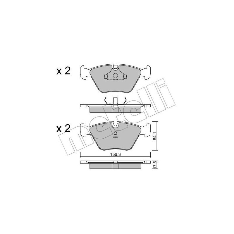 METELLI 22-0122-1 Brzdové destičky Přední pro