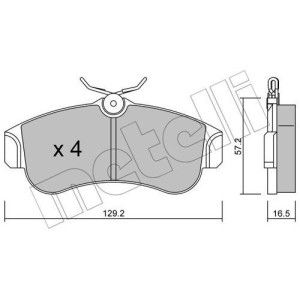 METELLI 22-0123-0 Klocki hamulcowe Przód dla