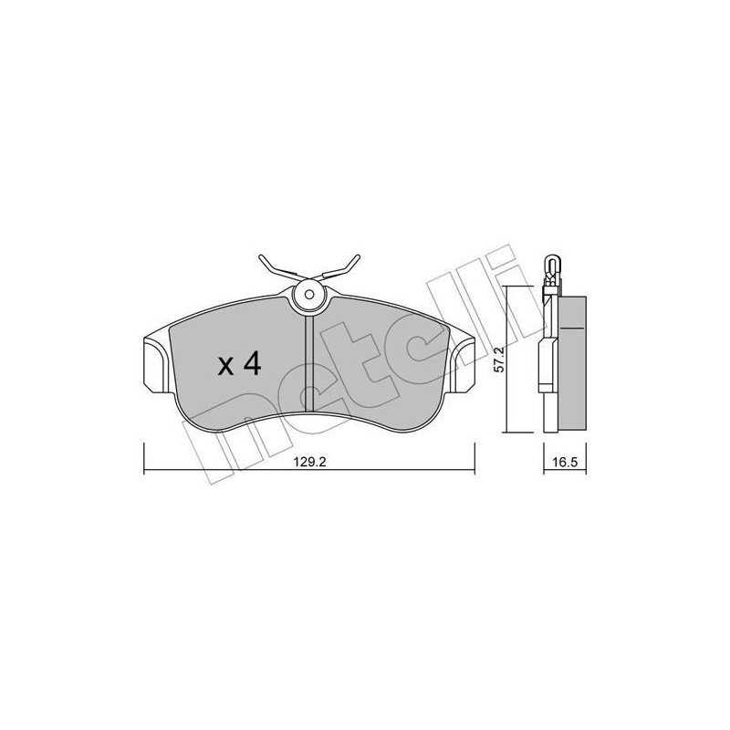 METELLI 22-0123-0 Brake Pads Set Front for