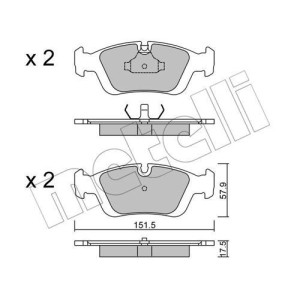 METELLI 22-0124-0 Pastillas de freno Delantero para