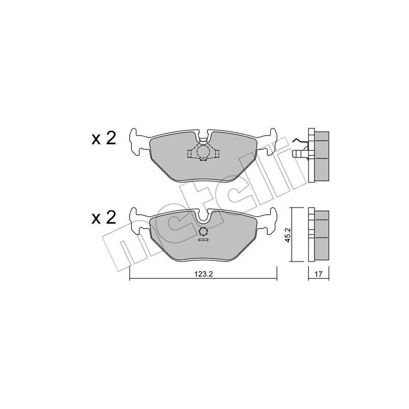 METELLI 22-0125-0 Klocki hamulcowe Tył dla