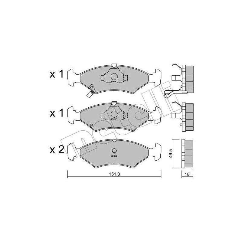 METELLI 22-0127-0 Klocki hamulcowe