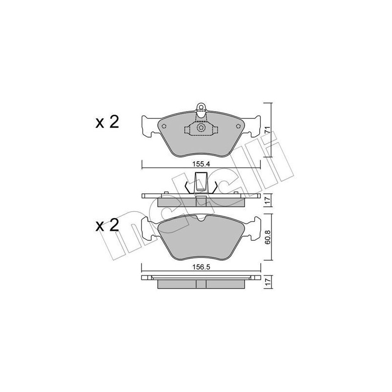 METELLI 22-0128-0 Brake Pads Set