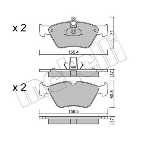 METELLI 22-0128-0 Brzdové platničky