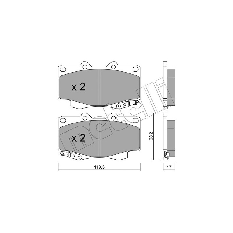 METELLI 22-0129-1 Brake Pads Set Front for