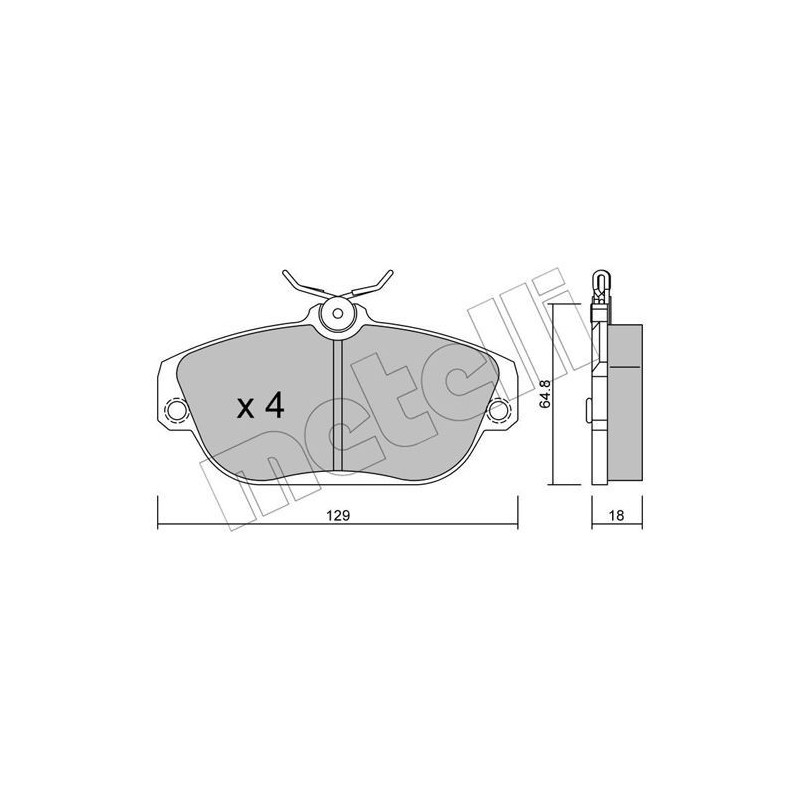METELLI 22-0132-0 Bremsbeläge Vorne für