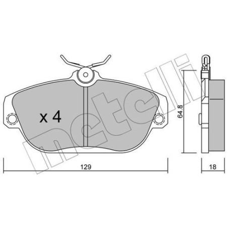 METELLI 22-0132-0 Brzdové platničky Predné pre