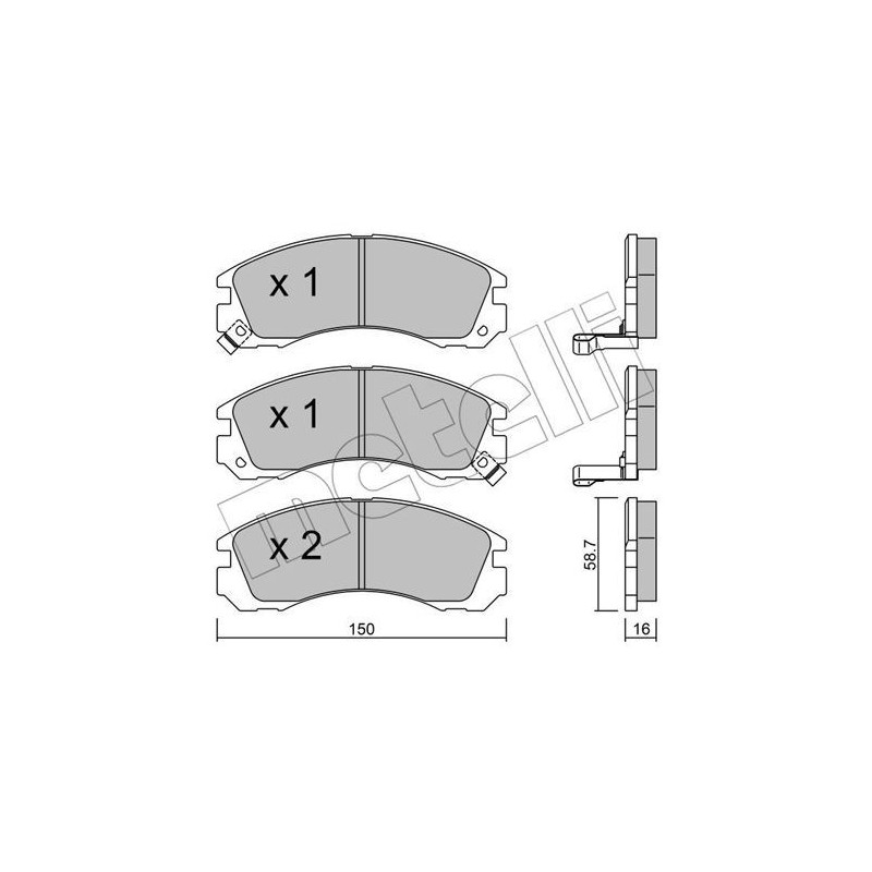 METELLI 22-0134-0 Brake Pads Set Front for