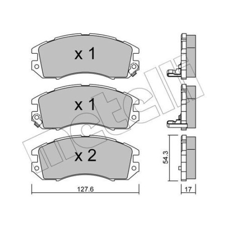 METELLI 22-0135-0 Brake Pads Set Front for