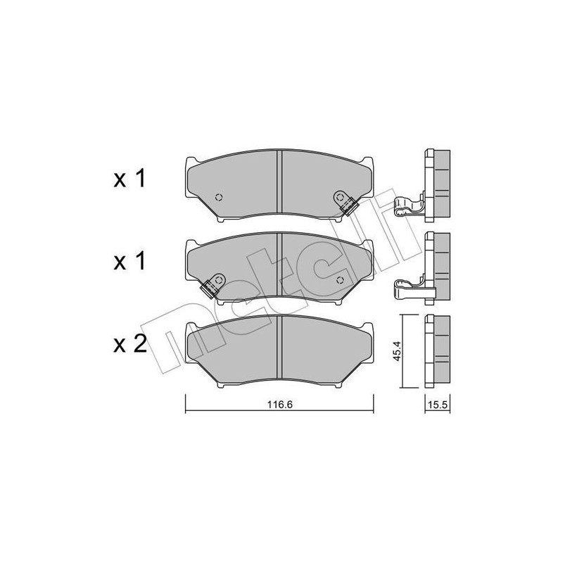 METELLI 22-0136-0 Bremsbeläge
