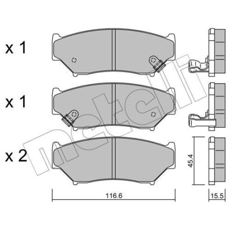 METELLI 22-0136-0 Brzdové platničky