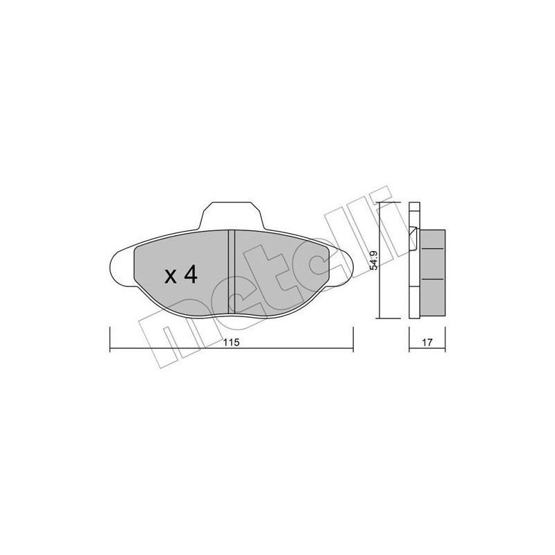 METELLI 22-0137-0 Klocki hamulcowe