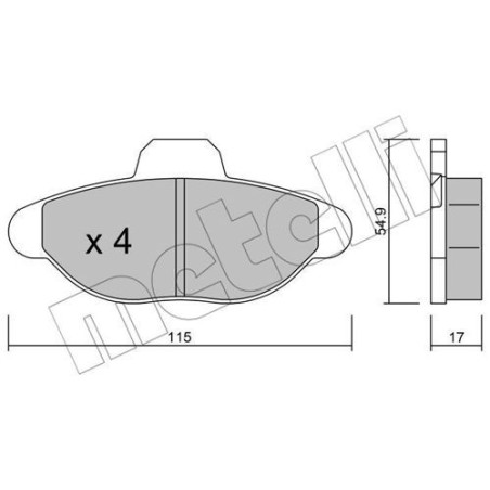 METELLI 22-0137-0 Bremsbeläge
