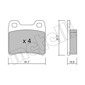 METELLI 22-0141-0 Brzdové platničky