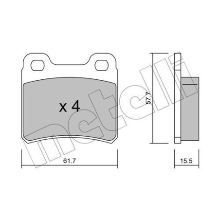 METELLI 22-0141-0 Brake Pads Set