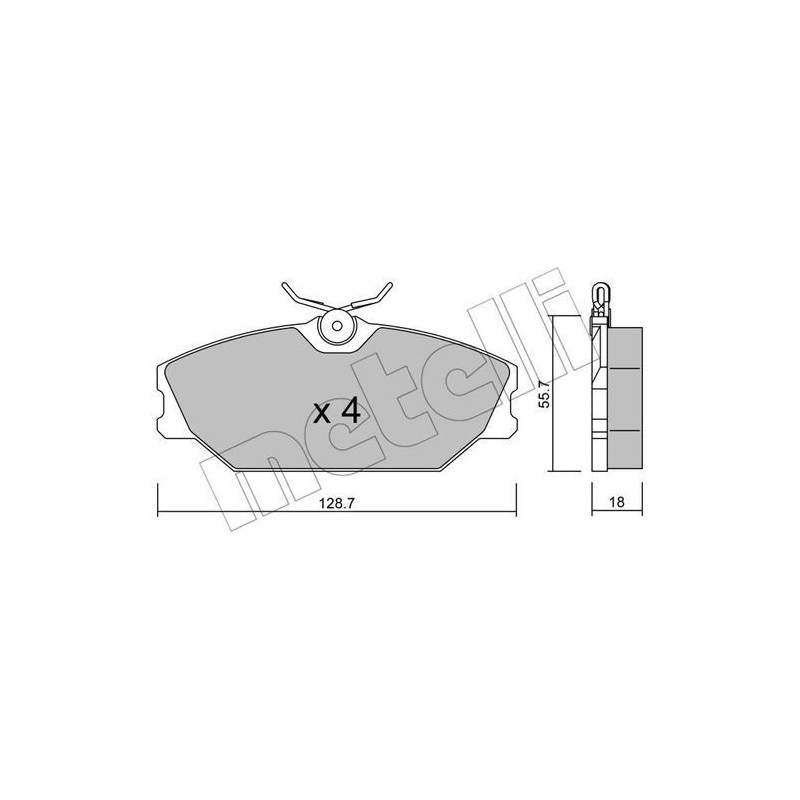 METELLI 22-0142-2 Brake Pads Set Front for