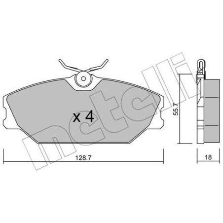 METELLI 22-0142-2 Plaquettes de frein Avant pour