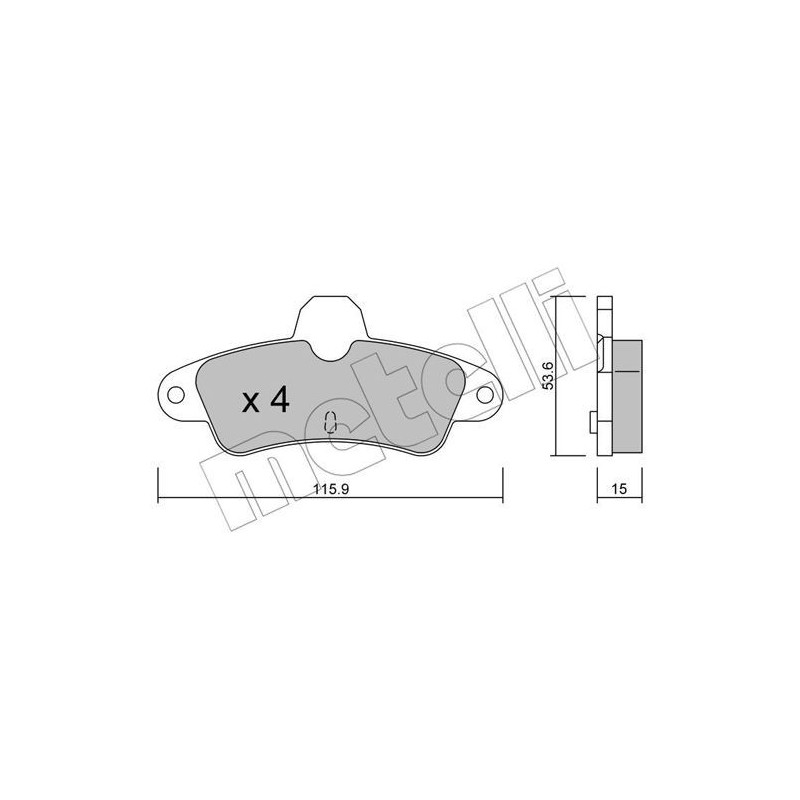 METELLI 22-0143-0 Pastillas de freno Trasero para