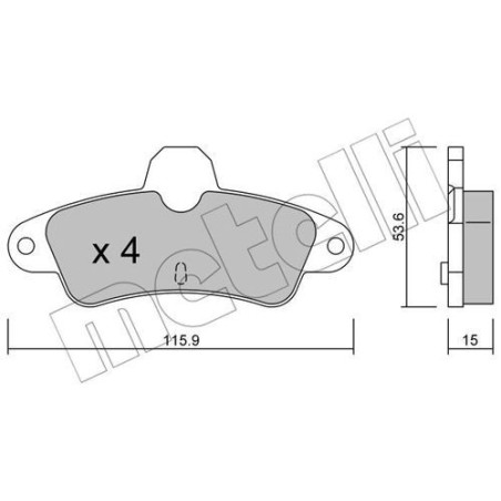 METELLI 22-0143-0 Brzdové platničky Zadné pre