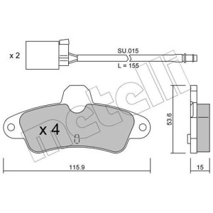 METELLI 22-0143-0K Pastillas de freno