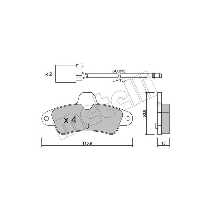 METELLI 22-0143-0K Plaquettes de frein